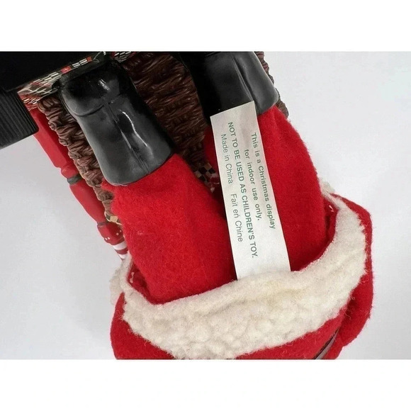 Santa Musical Scene Holiday Creations 1993 Toy Shop Bag Of Presents w/ Light 12” - Picture 8 of 10